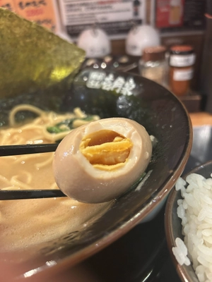 壱角家のラーメンの卵